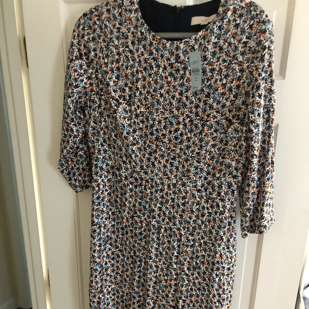 NWT LOFT Floral print dress *great for fall*
